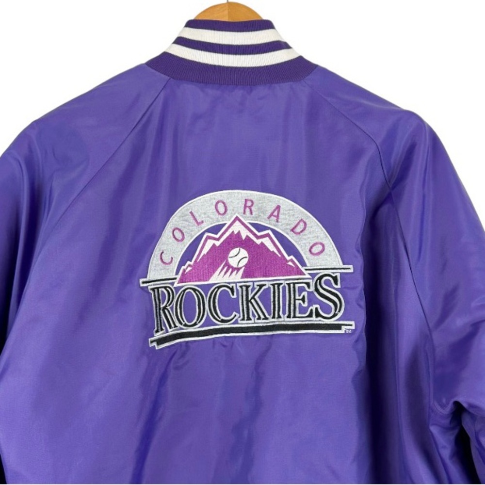 Rare Vintage Colorado Rockies Varsity Jacket Size Large - Picture 8 of 12
